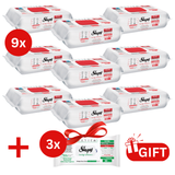 PACHET PROMO: 9× Șervețele Sleepy Cherry Blossom 100 buc + 3× Șervețele White Soap 30 buc