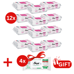 PACHET PROMO: 12× Șervețele Sleepy Lilium Bouquet 100 buc + 4× Șervețele White Soap 30 buc