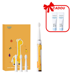 PACHET PROMO - Periuta de dinti electrica pentru copii, JTF Sonic, J20C Galben + CADOU Bebe Toothpaste (Blueberry), Pasta de Dinti Bebelusi NR.1 60*2