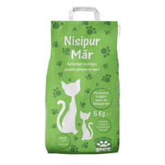 Nisipur Asternut ecologic pentru pisici, măr- 5kg