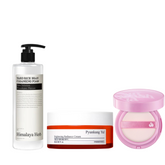 Pachet Promo Ingrijire Ten (Spuma de curatare iluminatoare cu tarate + Crema cu efect de stralucire + Fond de ten Pink Cushion SPF50+ nr. 23W With Care)