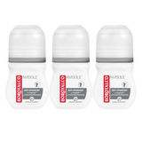 3x Deodorant roll-on Invisible, 50 ml, Borotalco