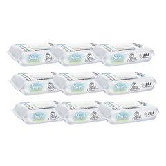 Pachet promo- 9x Șervețele Umede pentru copii, cu 99,5% Apă Pură- 40 bucati Sleepy Bio Natural