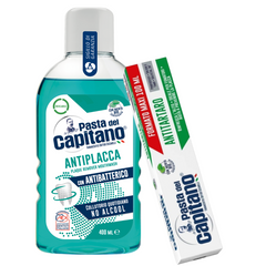 Pasta de dinti antitartru 100ml Pasta del Capitano + apa de gura antiplaca- Pachet Promo