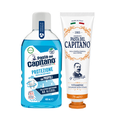 Pastă de dinti cu vitamine 1905 + Apa de gura pentru protecție Del Capitano – Pachet Promo