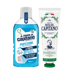 Pasta de dinti cu plante naturale 1905 + Apa de gura pentru protectie Del Capitano – Pachet Promo