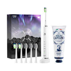 Periuta de dinti electrica JTF Sonic P200 ALB+ Pasta de dinti cu bicarbonat de sodiu 75ml Del Capitano 1905- Pachet Promo