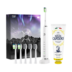 Periuta de dinti electrica JTF Sonic P200 ALB+ Pasta de dinti cu lamaie de Sicilia 75ml Del Capitano 1905- Pachet Promo
