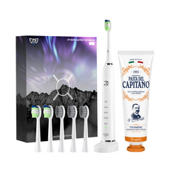 Periuta de dinti electrica JTF Sonic P200 ALB+ Pasta de dinti cu vitamine 75ml Del Capitano 1905- Pachet Promo