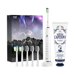 Periuta de dinti electrica JTF Sonic P200 ALB+ Pasta de dinti pentru albire 75ml Del Capitano 1905- Pachet Promo