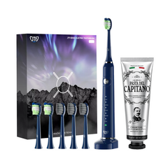 Periuta de dinti electrica JTF Sonic P200 ALBASTRU+ Pasta de dinti cu carbune activ 75ml Del Capitano 1905- Pachet Promo