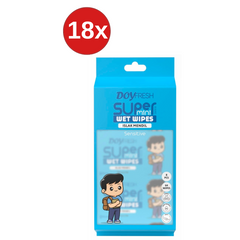 18x MINI Servetele umede buzunar DOYFRESH BLUE 8x8buc
