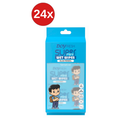 24x MINI Servetele umede buzunar DOYFRESH BLUE 8x8buc