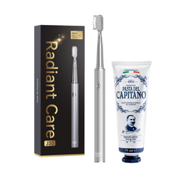 Periuta de dinti electrica JTF Sonic J30 SILVER + Pasta de dinti cu bicarbonat de sodiu 75ml Del Capitano 1905- Pachet Promo