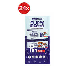 24x MINI Servetele umede DOYFRESH Pet Care 8x8buc