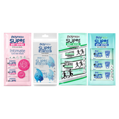 4x MINI Servetele umede buzunar DOYFRESH MIX 8x8buc (1xIntime + 1xWhite +1xAntiperspirante + 1xIgienice)