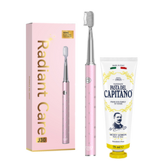 Periuta de dinti electrica JTF Sonic J30 PINK + Pasta de dinti cu lamaie de Sicilia 75ml Del Capitano 1905- Pachet Promo