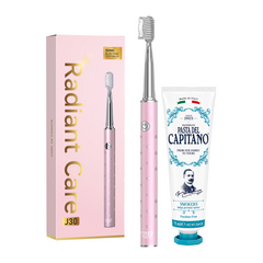 Periuta de dinti electrica JTF Sonic J30 PINK + Pasta de dinti pentru fumatori 75ml Del Capitano 1905- Pachet Promo