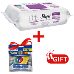 PACHET PROMO: 1× Șervețele Sleepy Orchid Garden 100 buc + 1× Capsule rufe Wash & Free 4in1