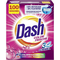 Detergent Automat Rufe Colorate, 6kg (100 spălări)- DASH 3in1 Color Fresh