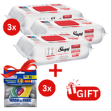 PACHET PROMO: 3× Șervețele Sleepy Cherry Blossom 100 buc + 3× Capsule rufe Wash & Free 4in1