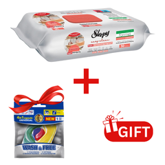 PACHET PROMO: Șervețele Sleepy Easy Clean grapefruit 50 buc + 1× Capsule rufe Wash & Free 4in1