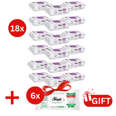 PACHET PROMO: 18× Șervețele Sleepy Orchid Garden 100 buc + 6× Șervețele White Soap 30 buc