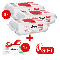 PACHET PROMO: 3× Șervețele Sleepy Cherry Blossom 100 buc + 1× Șervețele White Soap 30 buc