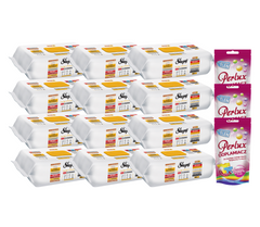 PACHET PROMO: 12× Șervețele Sleepy Herbal Soap Additive 100 buc + 3× Soluție Perlux pentru îndepărtarea petelor