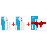 PACHET PROMO- 2x Cap de Dus cu 2 Microfiltre Rezerva+ 1x Microfiltru de apa pentru Capul de Dus Set 6buc (CADOU)