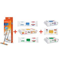 PACHET PROMO COMPLET- NEW Mop MACROMAX + Lavete umede Easy Clean + Șervețele umede multsuprafețe Easy Clean