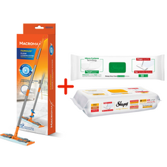 PACHET PROMO PLUS- Lavete umede pentru curatare pardoseli SLEEPY EASY CLEAN+NEW Mop curățare Uscata&Umeda MACROMAX