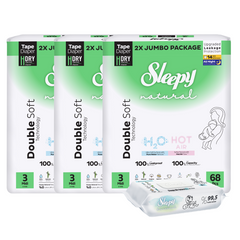 PACHET PROMO- 3x”Sleepy Natural H2O Ultra Sensitive Double Marime 3 Midi”
