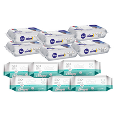 PACHET PROMO - 12 x Șervețele Umede Sleepy XL (Lavandă&Sensitive), 50 buc