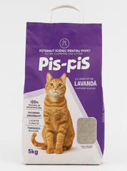 Așternut igienic pentru pisici-super absorbant- Pis-Pis cu Lavandă – 5 kg