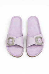 Papuci Dama LILA Velvet Diamond – Cataramă Strălucitoare & Talpă Comfort