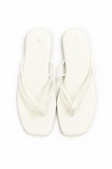 Sandale Dama Minimal – Barete Fine & Talpă Matlasată- alb- marimea 36