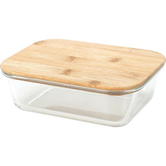 Caserolă din Sticlă EcoLid XL – 1040 ml cu Capac din Bambus