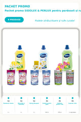 Soluție Pardoseală SIDOLUX și Detergent PERLUX – 6 Produse pentru Casă și Rufe, Pachet Promo