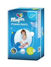 Scutece-chilotel, MAGICS PYJAMA Pants-mărimea L (8), 27-57 kg, 12 bucăți