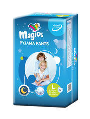 Scutece-chilotel, MAGICS PYJAMA Pants-mărimea L (8), 27-57 kg, 12 bucăți