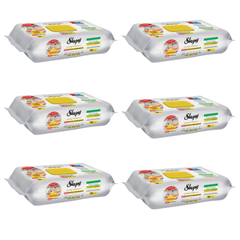 PACHET PROMO - 6 x Șervețele umede de curățare Sleepy Easy Clean pentru bucătărie cu ulei natural de lămâie, 50 Buc