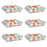 PACHET PROMO - 6 x Șervețele umede de curățare Sleepy Easy Clean pentru bucătărie cu ulei natural de portocală, 50 Buc