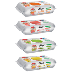 PACHET PROMO - 4 x Șervețele umede de curățare Sleepy Easy Clean pentru bucătărie cu ulei natural, 50 Buc