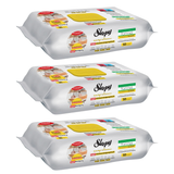PACHET PROMO - 3 x Șervețele umede de curățare Sleepy Easy Clean pentru bucătărie cu ulei natural de lămâie, 50 Buc