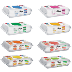 PACHET PROMO - 8 x Servetele Umede Sleepy Easy Clean, Mix (Multisuprafete, Bucatarie)