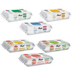 PACHET PROMO - 6 x Servetele Umede Sleepy Easy Clean, Mix (Multisuprafete, Bucatarie)