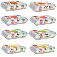 PACHET PROMO - 8 x Șervețele umede de curățare Sleepy Easy Clean pentru bucătărie cu ulei natural mix, 50 Buc