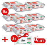 PACHET PROMO: 9× Șervețele Sleepy Easy Clean grapefruit 50 buc + 3× Șervețele White Soap 30 buc
