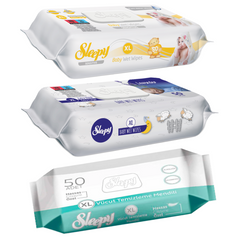 PACHET PROMO - 3 x Șervețele Umede Sleepy XL, 50 buc